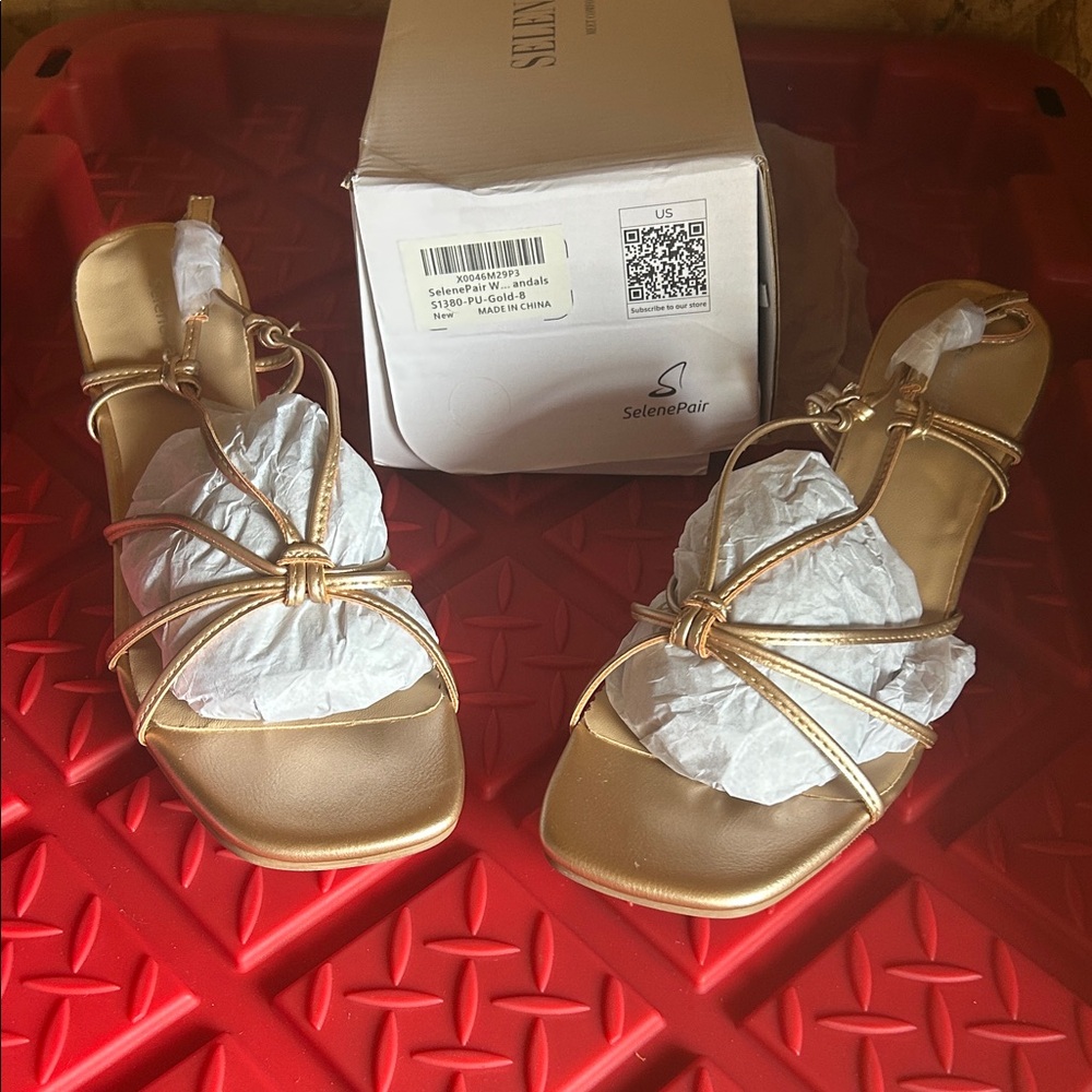 Zara Metallic Gold Sandals